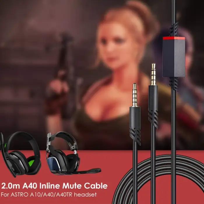 Câble Audio Muet En Ligne Pour Casques De Jeu Astro A10 A30 A40 A40TR A50 Câble De Console Audio Pour Contrôleur PS5 PS4 Haute Qualité Sonore Durabilité Supérieure Longueur Optimisée Expérience Audio Immersive Occasions De Jeu