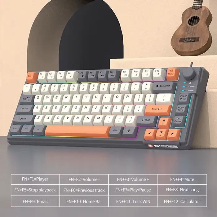 Mini clavier filaire de jeu mécanique mince USB