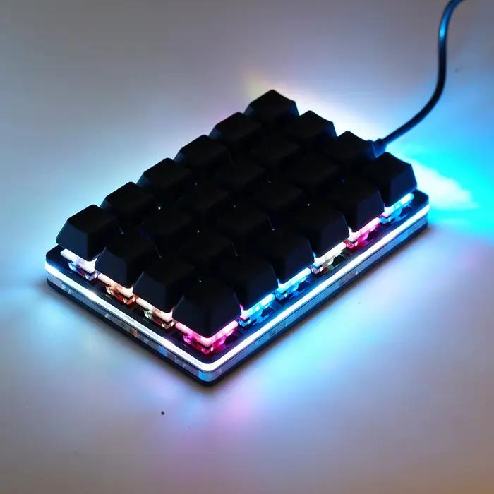 Mini clavier 24 touches noir USB bricolage fonction de raccourci