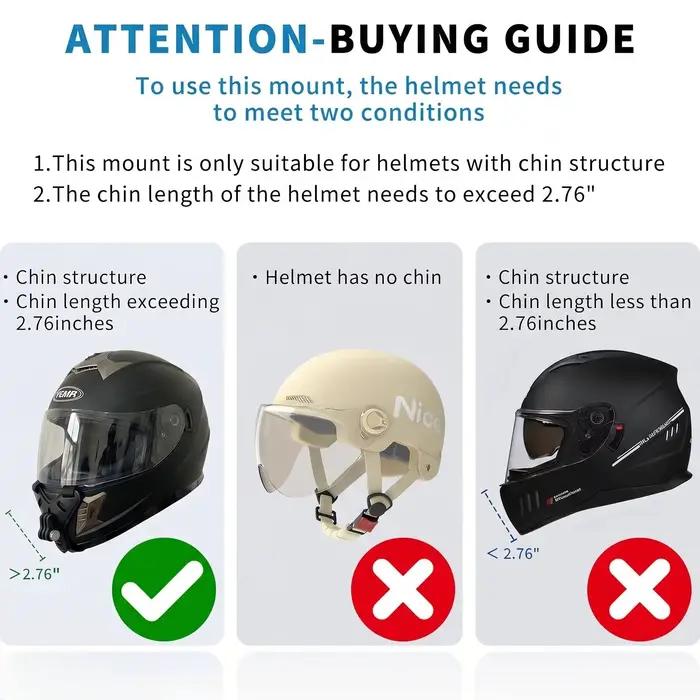 Support de fixation pour mentonnière de casque pour caméra de moto 5/6/7, accessoire pour casque de moto, support de mentonnière, noir