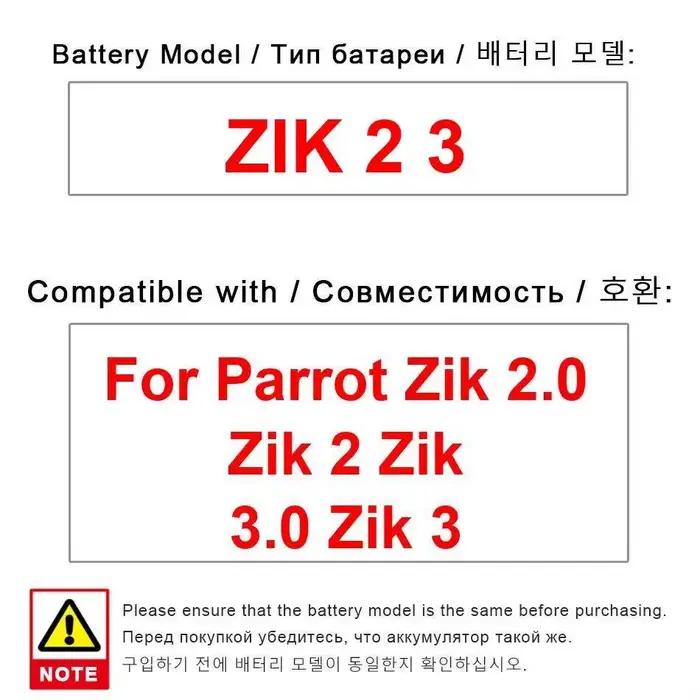 Batterie pour écouteurs sans fil légers Parrot Zik 2.0 2 3.0 3