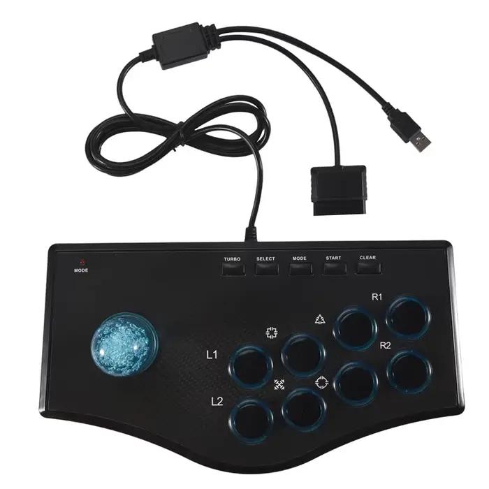 Meilleur choix rétro jeu d'arcade contrôleur à bascule USB Joystick pour Ps2/Ps3/Pc/Android Smart Tv vibrateur intégré huit directions joie