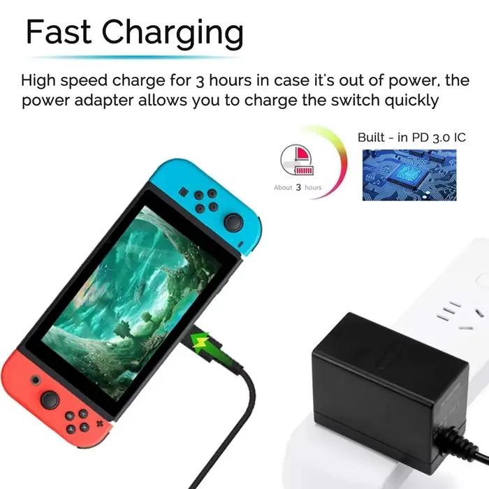 Adaptateur secteur Switch et chargeur rapide Switch Lite
