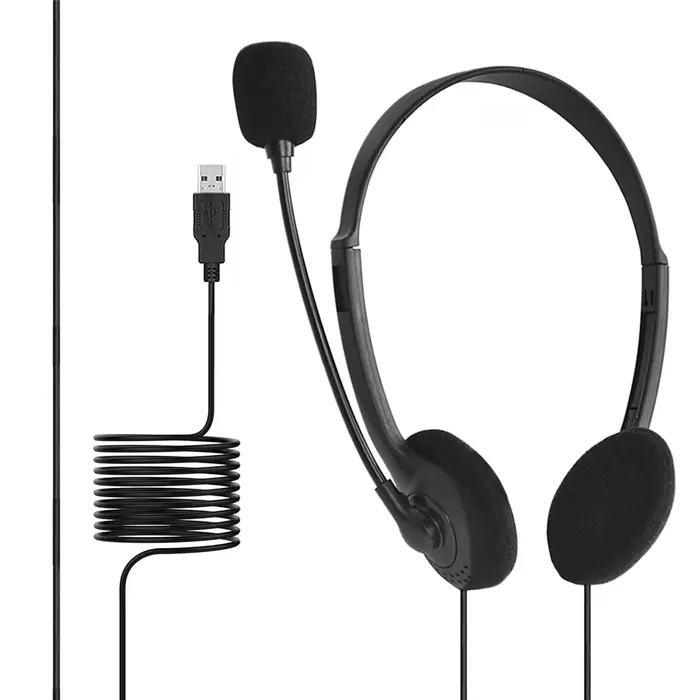 Antibruit Casque PC Gaming Avec Microphone USB Filaire