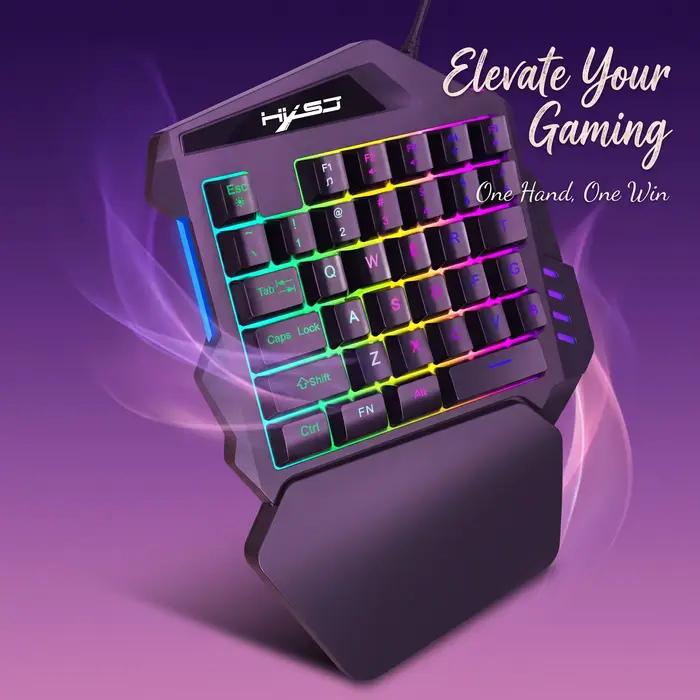 Clavier de jeu ergonomique à 35 touches avec éclairage RVB
