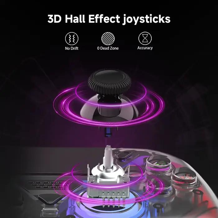 Contrôleur sans fil Transparent HG-04D pour PS5/PC/iOS/Android/Steam avec BT 5.3