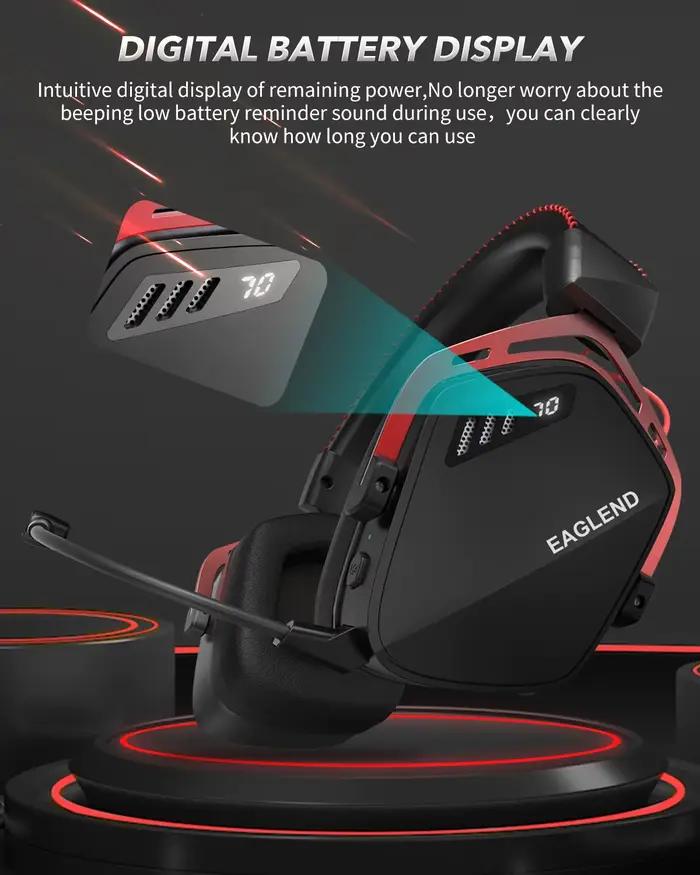 Casque de jeu Esports pour PS5 PS4 XBOX PC Mac 2.4GHz Ultra-basse latence Ai suppression du bruit