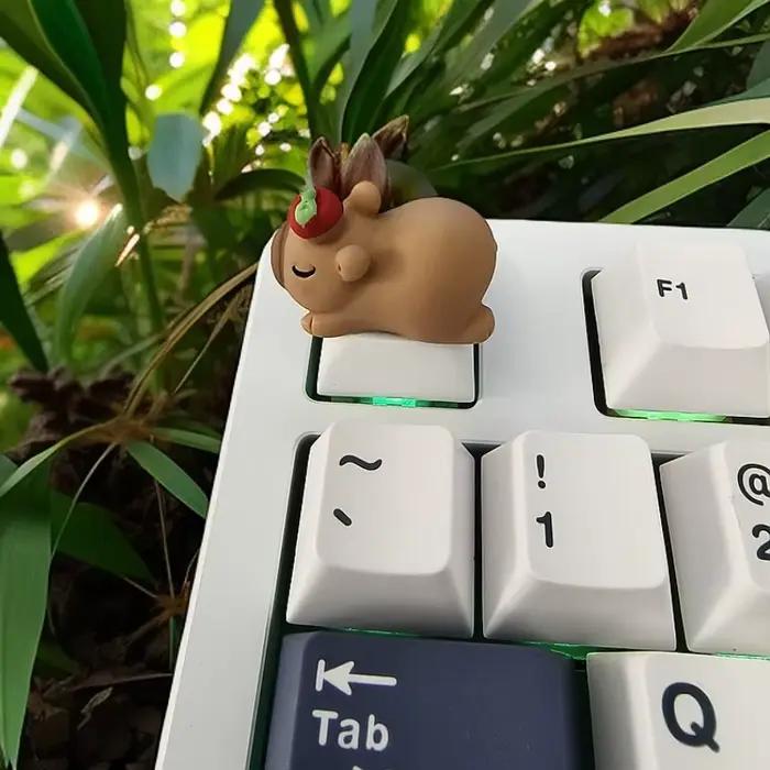 Capybara mignon Keycap dessin animé Animal poupée personnalisé Keycaps pour clavier mécanique casquettes Kawaii Artisan