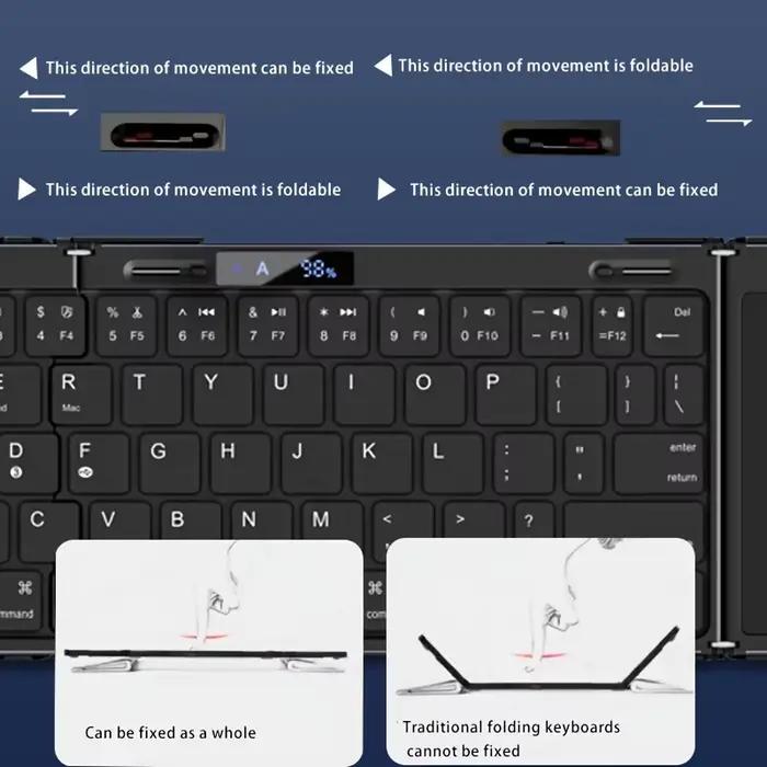 Clavier pliant sans fil avec rétro-éclairage