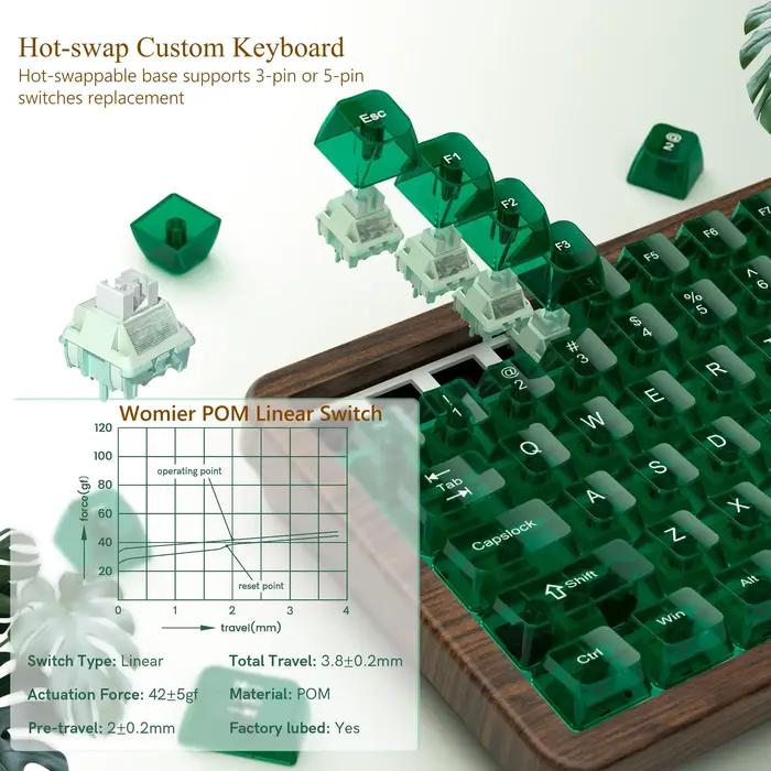 Womier WD75 V2 75% clavier avec QMK/VIA