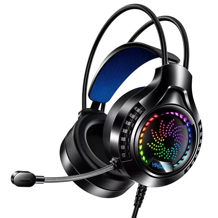 Casque de jeu rvb avec Microphone 7.1 Surround HD son stéréo double 3.5mm USB