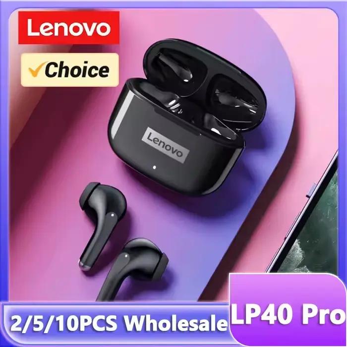 Écouteurs sans fil Lenovo LP40 Pro Bluetooth 5.4 TWS Hifi Stéréo pour Gaming et Sport avec Contrôle Tactile et Appel HD avec Micro