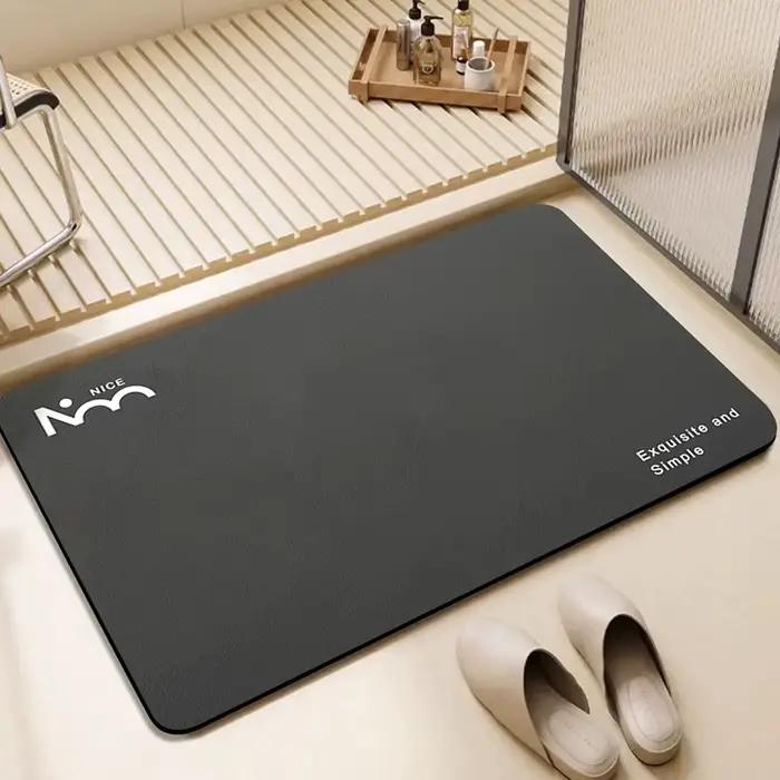 Tapis de sol absorbant pour salle de bain Simple, boue de diatomée douce, antidérapant, à séchage rapide, tapis de toilette