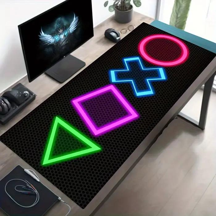 Tapis de souris à motif géométrique néon