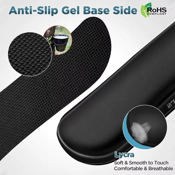 Repose-poignets pour clavier et souris avec support de poignet en mousse à mémoire de forme