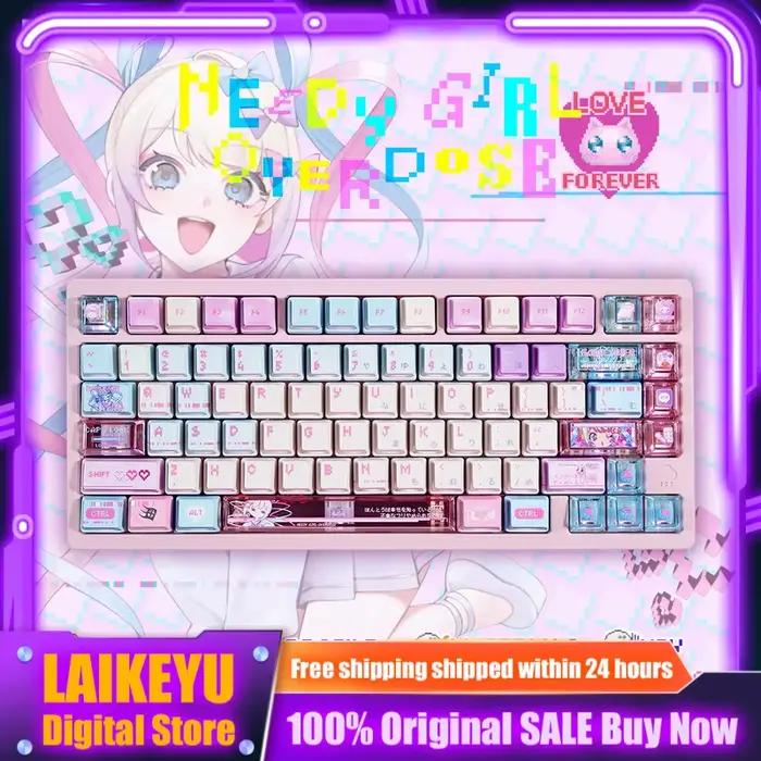 Anime nécessiteux Streamer surcharge Keycap clavier mécanique PBT + PC personnalisé mignon