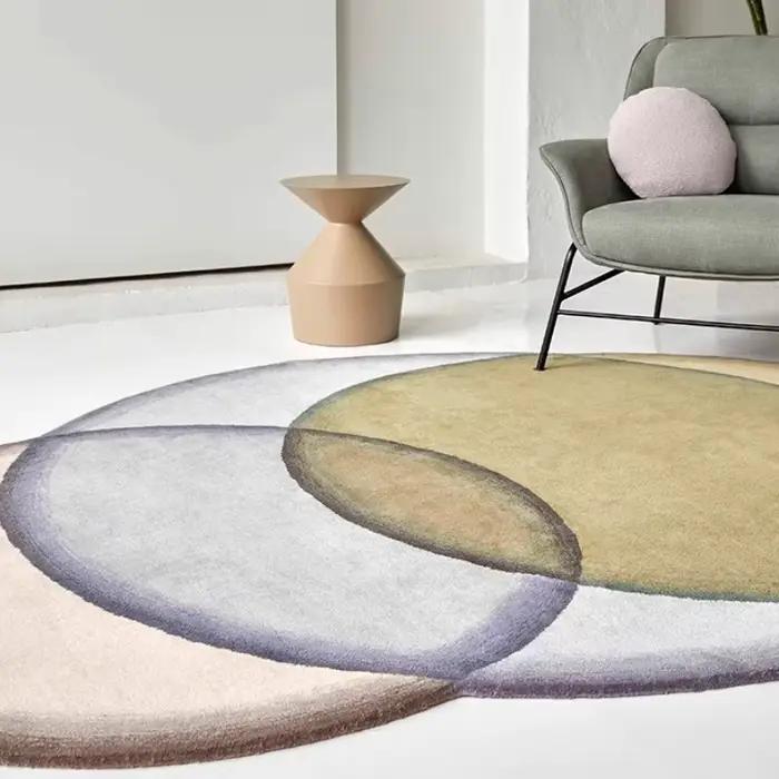 Tapis de décoration de salon de formes irrégulières, tapis de Style moderne pour chambre à coucher, tapis de sol de salon en peluche épaisse, tapis d'étude doux et moelleux