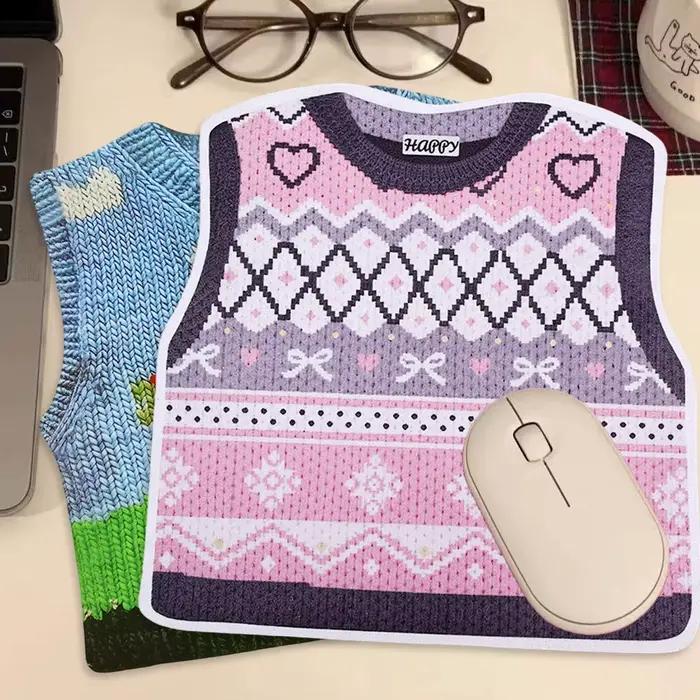 Dessin animé pull en forme de tapis de souris Kawaii clavier