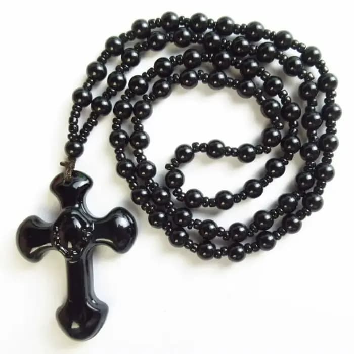 Pendentif Croix Chrétienne Perlé