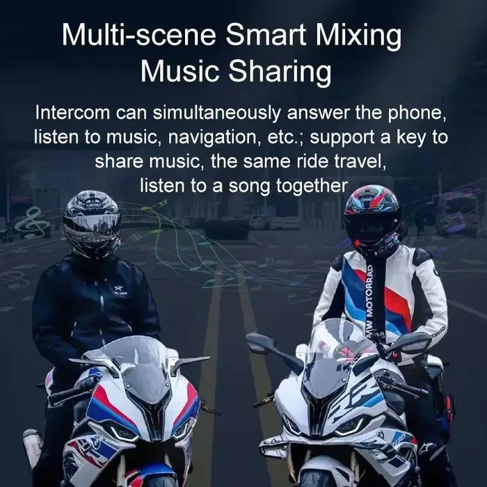 Y12 Pro double micro casque de moto interphone