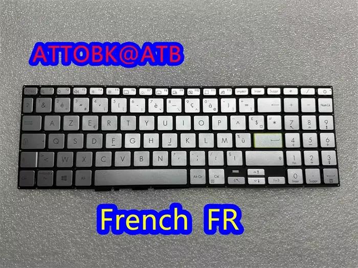 Clavier d'ordinateur portable RU/US/Français/Espagnol/Latin/FR pour ASUS VivoBook X513 D513 S513 M513 F513 K513 R513 E513 X531 X531F V5100E avec rétroéclairage
