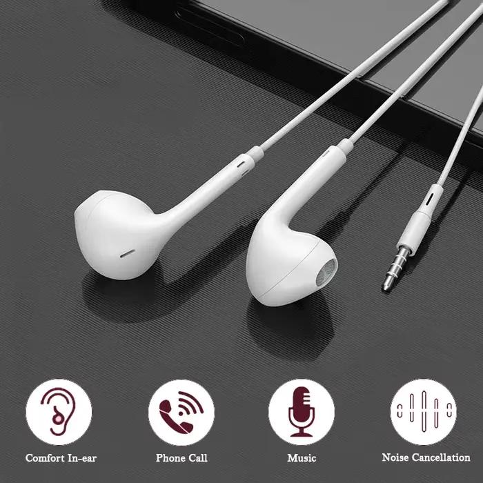 Écouteurs intra-auriculaires filaires avec Microphone