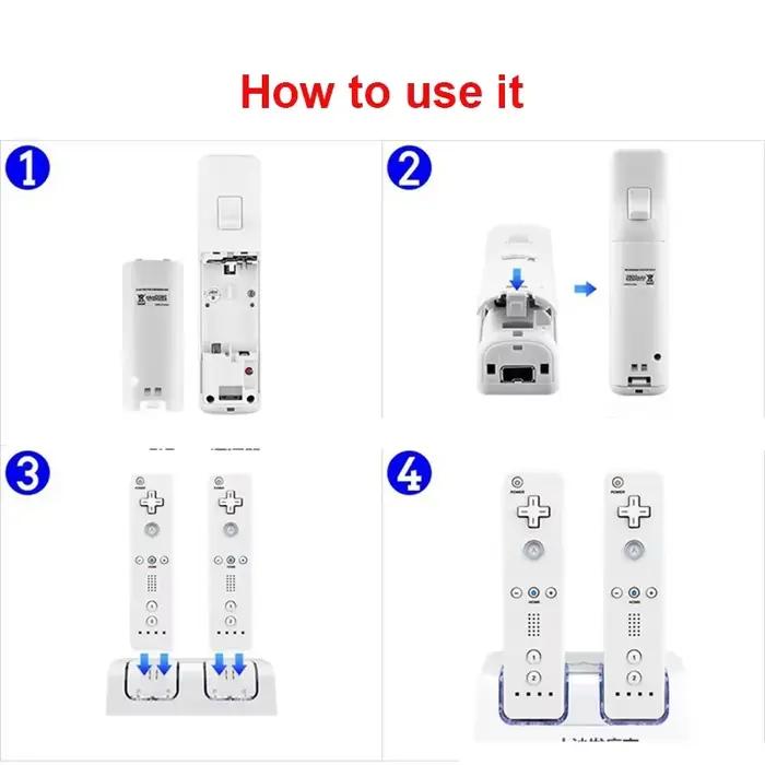 Chargeur de batterie pour manette Nintendo Wii U