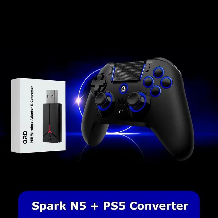 Spark N5 avec convertisseur PS5 contrôleur PS4 contrôle sans fil Bluetooth manette pour Android/IOS/PC effet Hall LED lumières