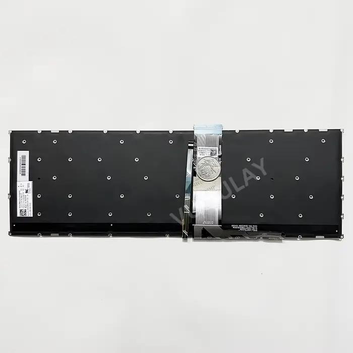 Clavier AZERTY pour Lenovo d'urgence apad 3-15ALC6 3-15ITL6 3-17ALC6 3-15ADhorizon 5-15IIL05 15ITL05 5-15ALC05 PR5SB-BE Belgique Retro Eclairé Nouveau Design Français Silver Gris