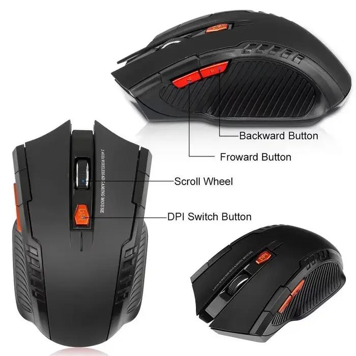 Mini souris 2.4G récepteur USB sans fil 1600DPI