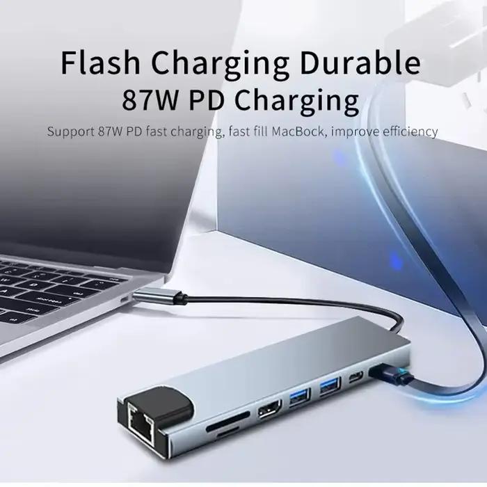 Hub USB C 8 en 1, 7 en 2