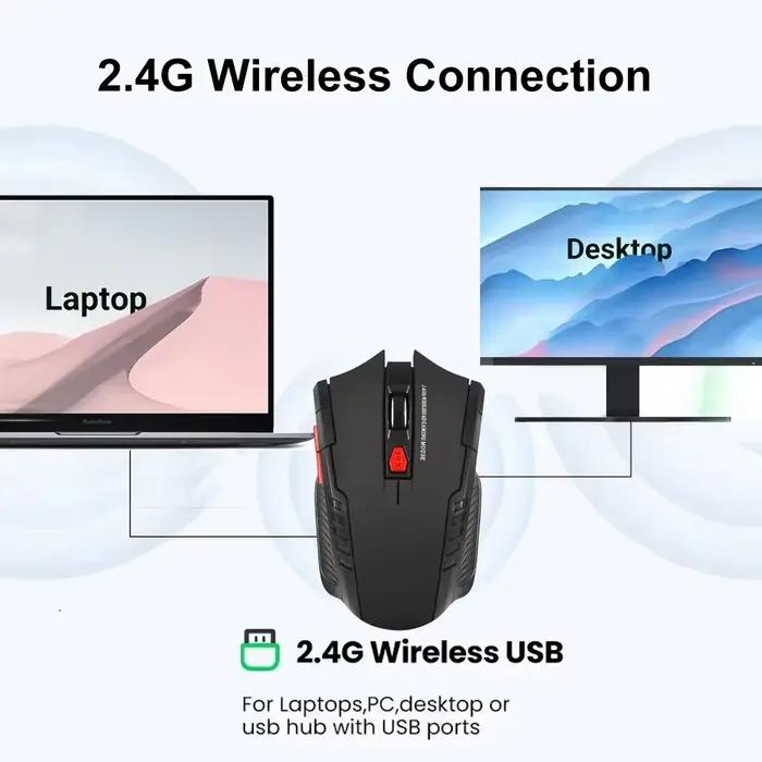 Mini souris 2.4G récepteur USB sans fil 1600DPI
