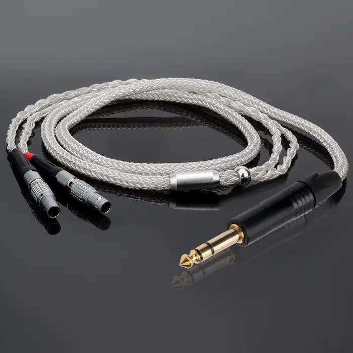 Câble de casque en argent pur