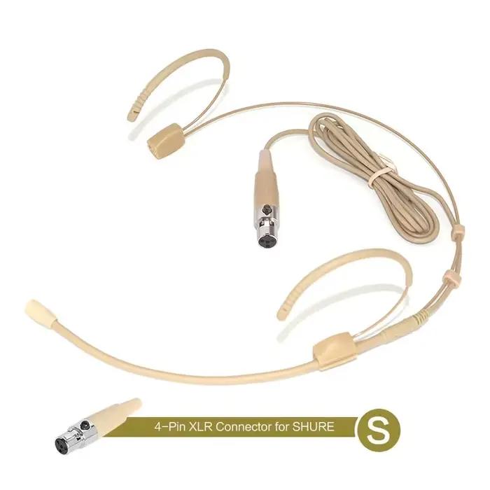 Micro-casque TA4F à fixation auriculaire ou supra-auriculaire pour système sans fil SHURE