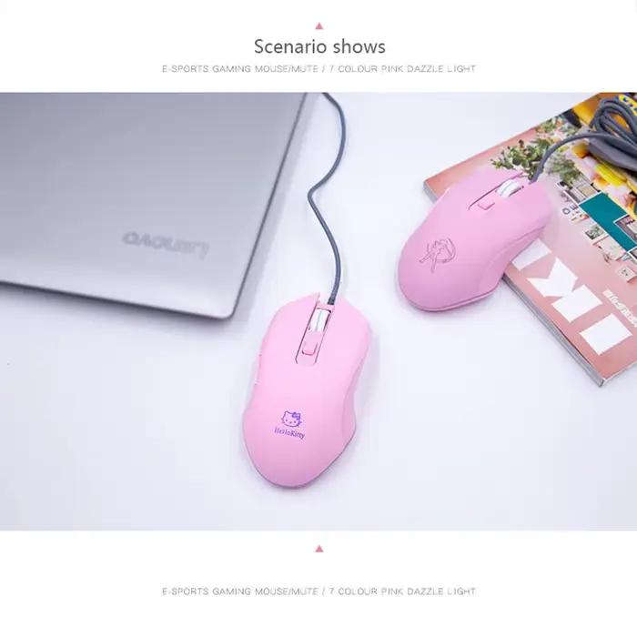 UTHAI DB49 souris rose lumineuse filaire 1600 (dpi) accessoires informatiques périphérique