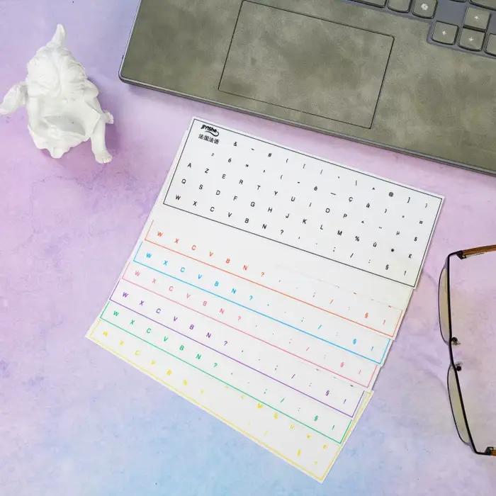 Autocollants de clavier français avec pinces