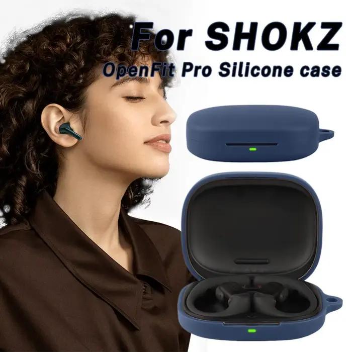 Étui en silicone souple pour SHOKZ OpenFit Pro T010 antichoc avec cordon pour protection douce de la peau six couleurs disponibles