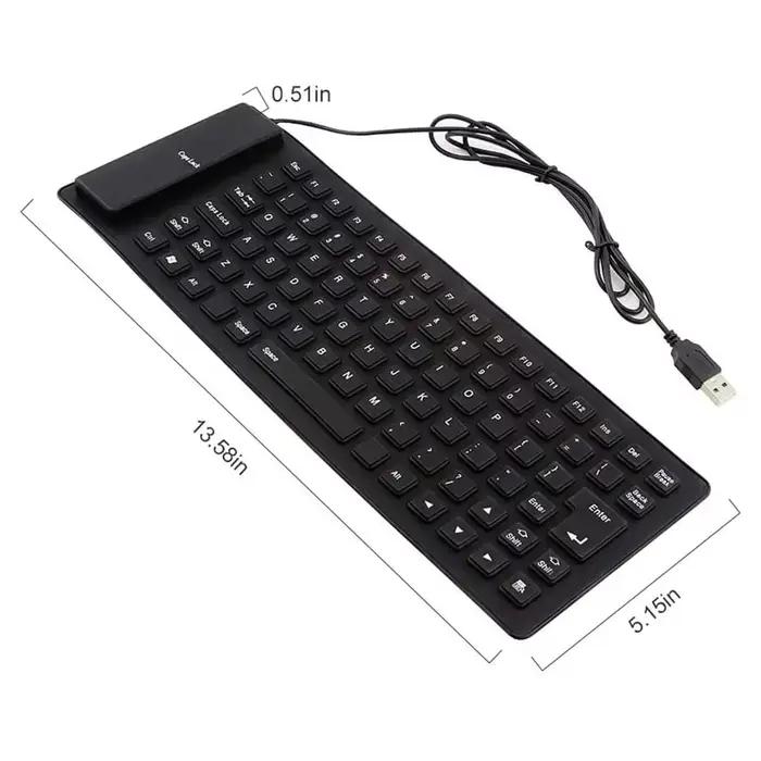 Mini clavier USB de jeu pliable en Silicone
