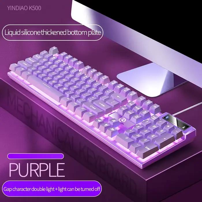 K500 clavier rose couleur mixte blanc
