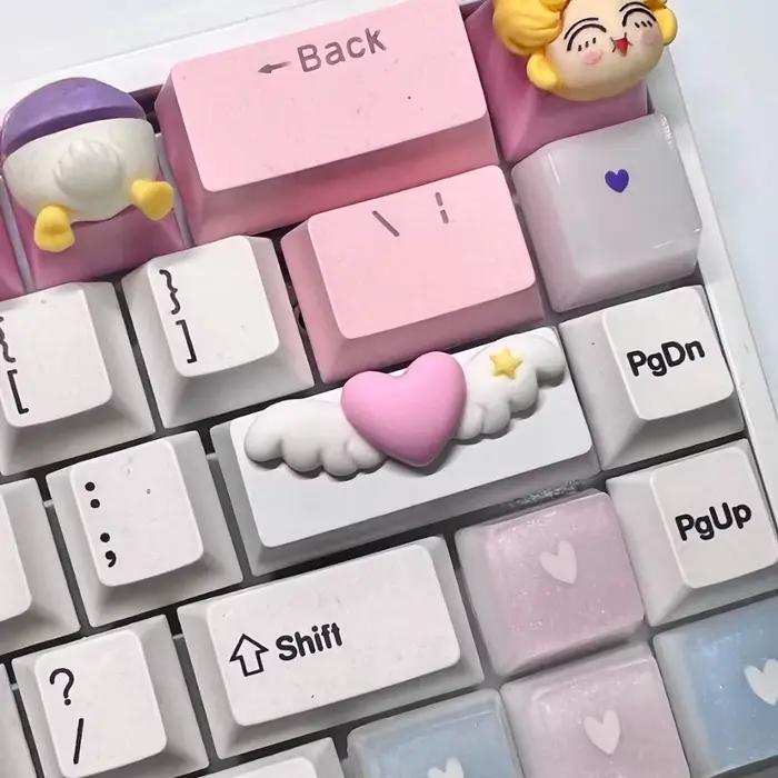 Capuchons de touches personnalisés Shift / Enter Love Wings