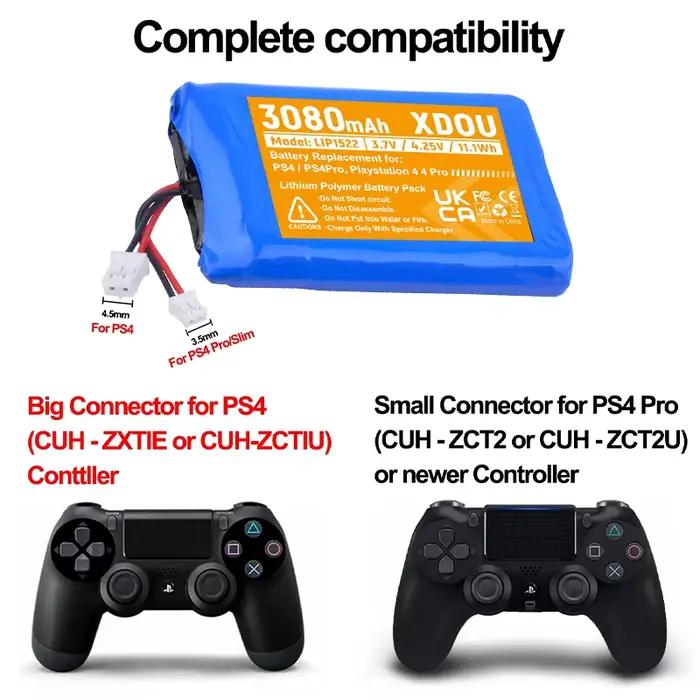 Batterie de contrôleur PS4 pour Sony PlayStation 4 DualShock4 V1 V2 KCR1410 LIP1522 CUH-ZCT2 CUH-ZCT1E