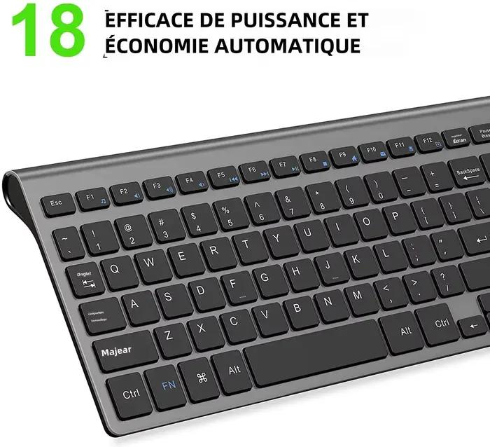 Clavier sans fil portable pleine taille gris USB connexion stable pour ordinateurs portables PC compatible russe US Espagne Italie occasions spéciales