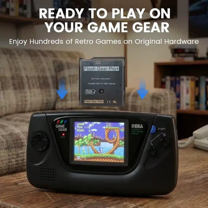 Cartouche de jeu Game Gear GG FlashMaster avec carte TF de 4 Go préchargée avec plus de 1000 jeux