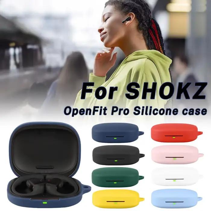 Étui en silicone souple pour SHOKZ OpenFit Pro T010 antichoc avec cordon pour protection douce de la peau six couleurs disponibles