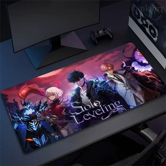 Solo Leveling Shadow King Mousepad HD Printing Computer Gamers Locking Edge Non-slip Mouse Pad XXL 90x40cm Keyboard PC Desk Mat