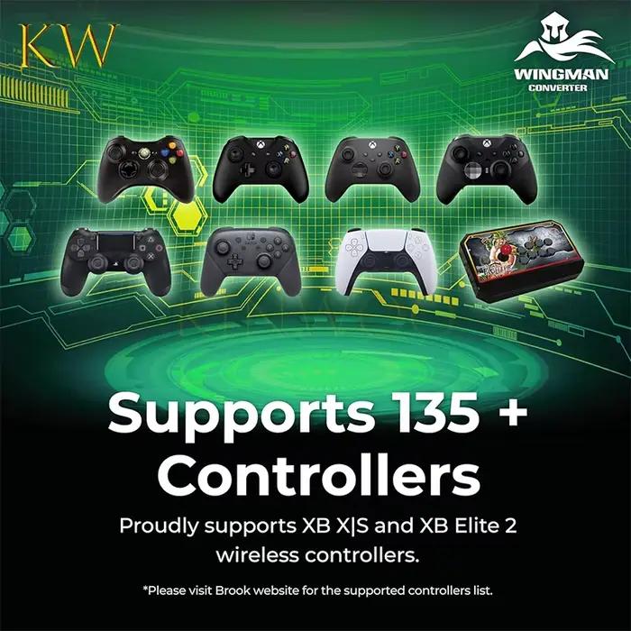 Convertisseur Brook Wingman XB3 pour Xbox One/Xbox Series X | Adaptateur de contrôleur Hitbox pour bâton de combat d'arcade filaire pour console S/PC