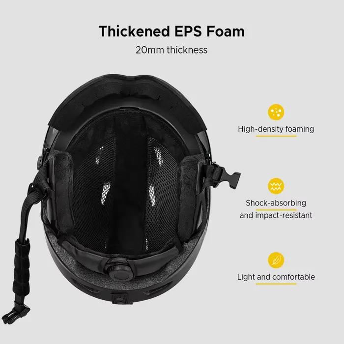 Casque de ski intégré pour homme et femme