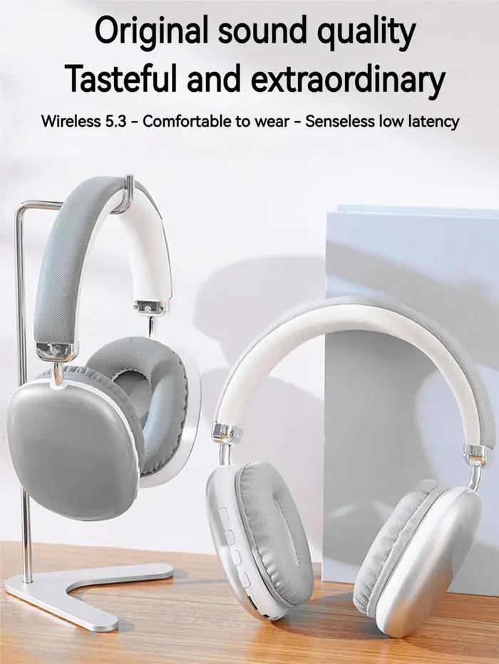 Casque Bluetooth sans fil supra-auriculaire HiFi pour musique et jeux
