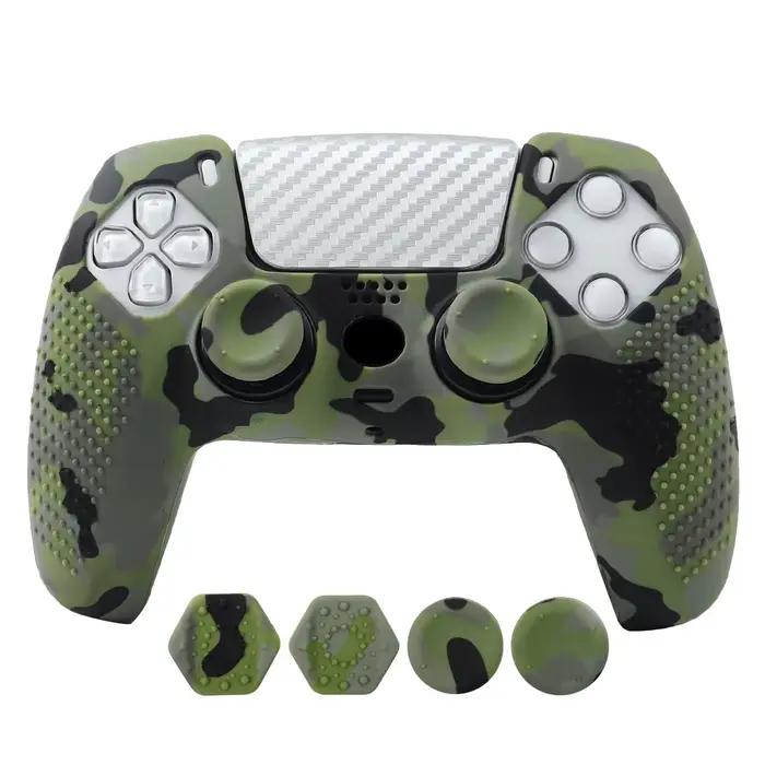 Housse en silicone antidérapante camouflage pour manette DualSense PS5