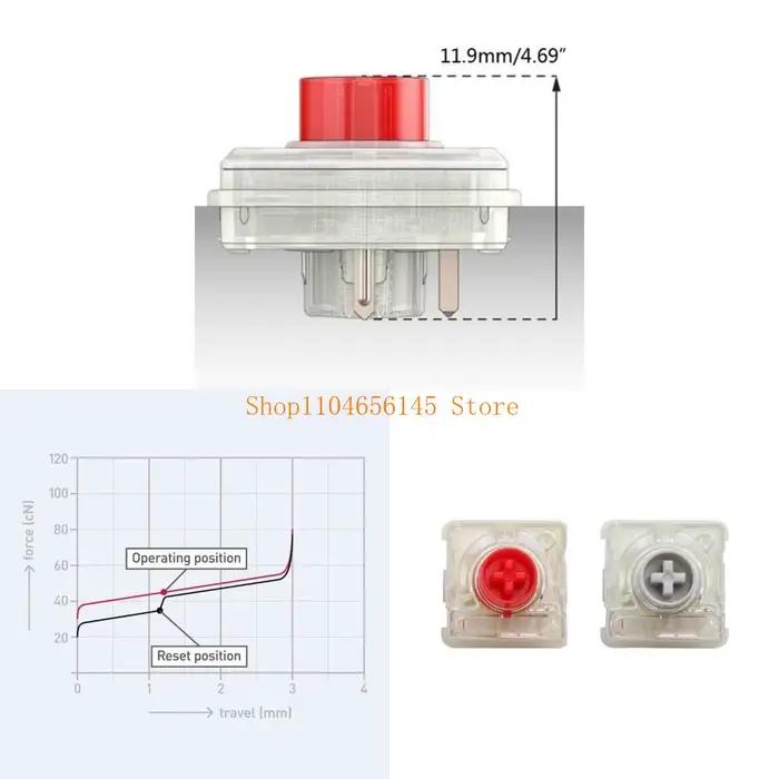 Cherry profil bas rvb rouge/argent commutateur personnalisé pour clavier mécanique ordinateur portable mince